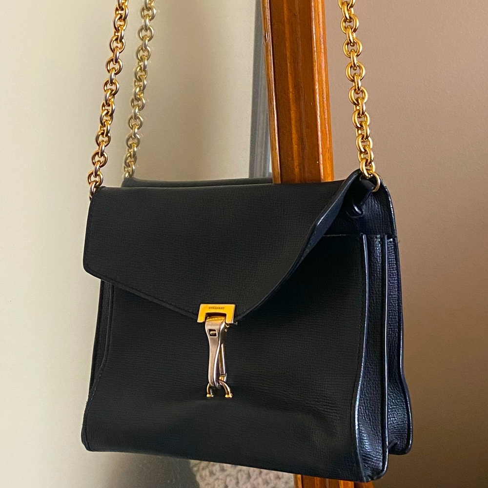Burberry Black Leather Macken Crossbody Bag